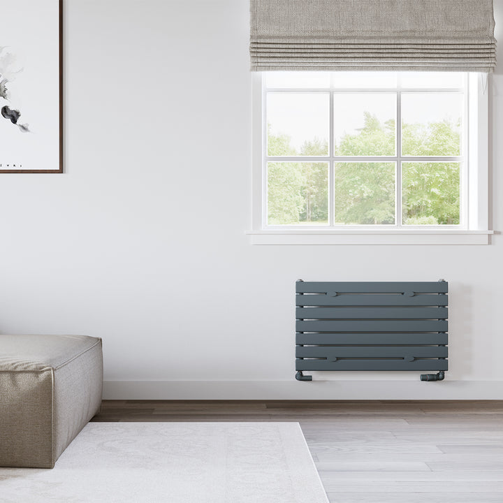 Typhoon Axis - Anthracite Horizontal Radiator H476mm x W800mm Single Panel