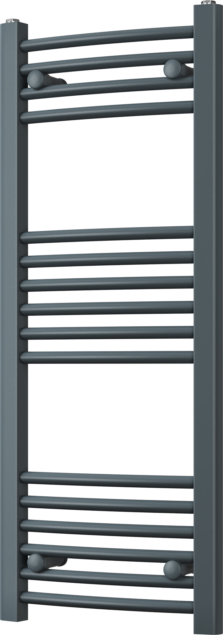 Zennor - Anthracite Heated Towel Rail - H1000mm x W400mm - Curved