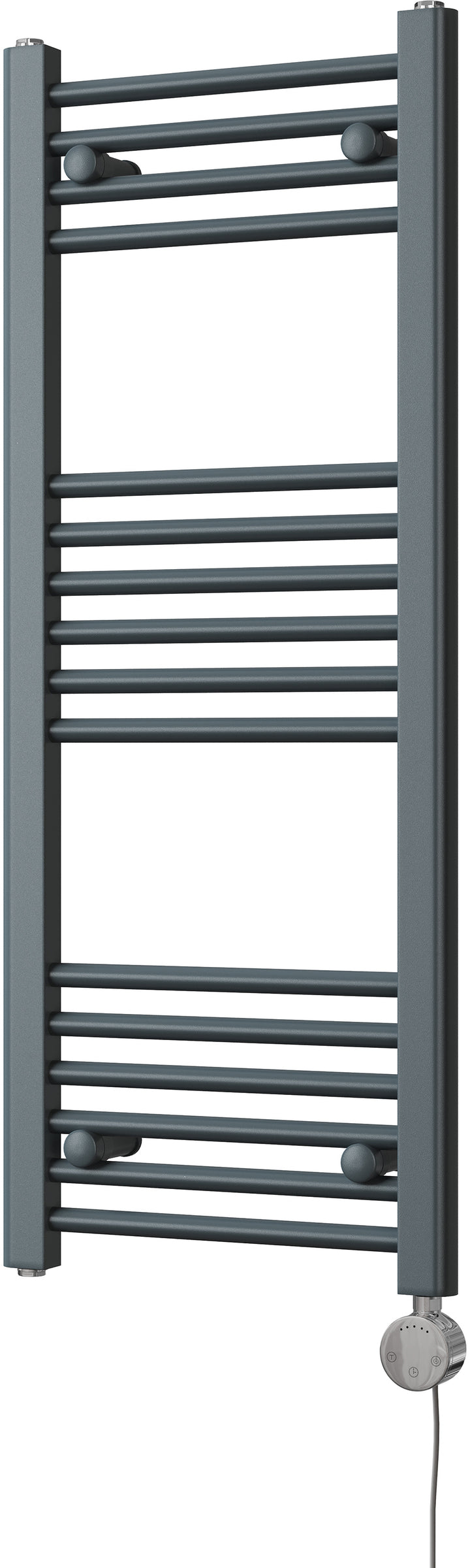 Zennor - Anthracite Electric Towel Rail H1000mm x W400mm Straight 300w Thermostatic