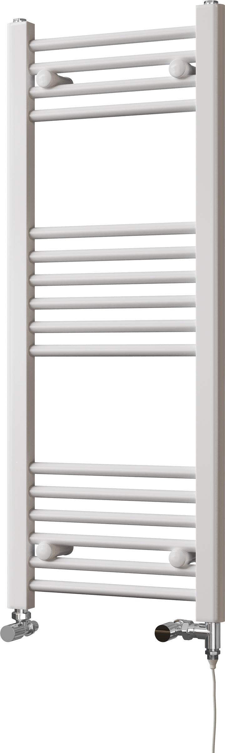 Zennor - White Dual Fuel Towel Rail H1000mm x W400mm Standard - Straight