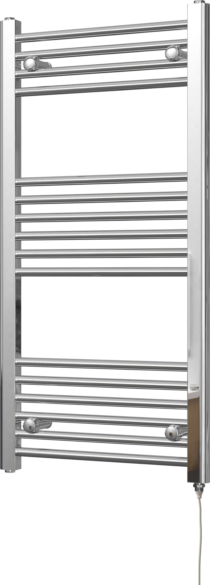 Zennor - Chrome Electric Towel Rail H1000mm x W500mm Straight 300w Standard