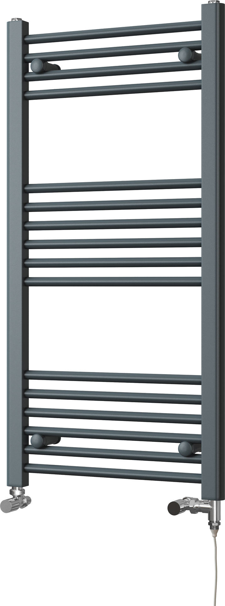 Zennor - Anthracite Dual Fuel Towel Rail  H1000mm x W500mm Standard - Straight