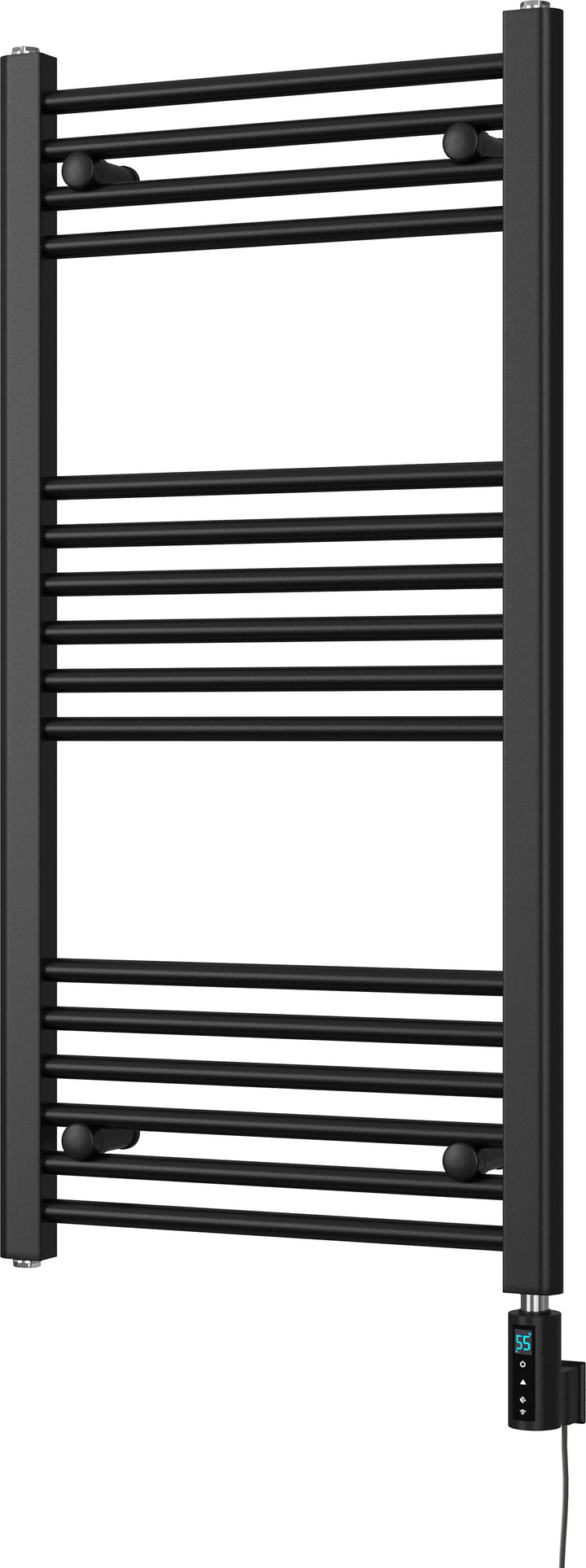 Zennor - Black Electric Towel Rail H1000mm x W500mm Straight 300w Thermostatic WIFI