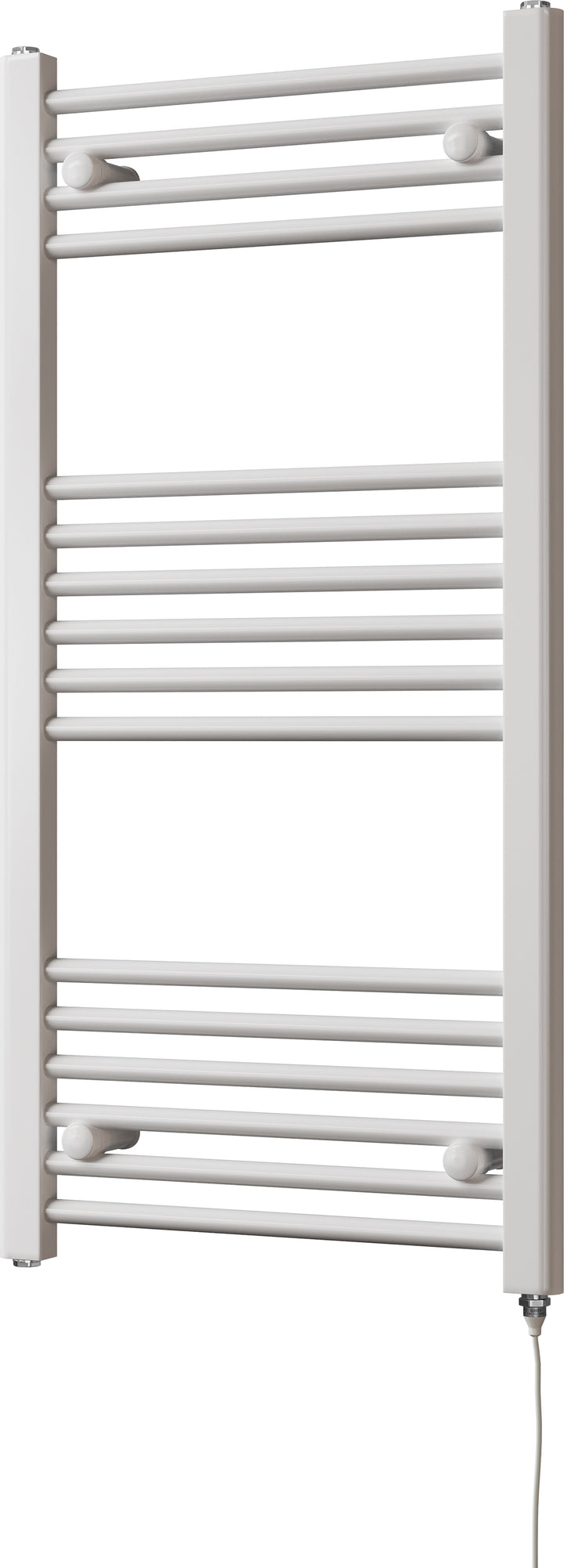 Zennor - White Electric Towel Rail H1000mm x W500mm Straight 300w Standard