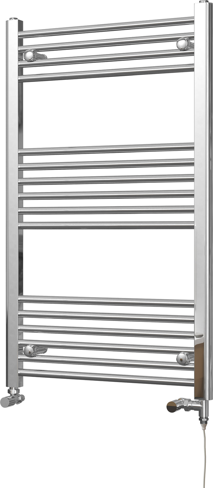 Zennor - Chrome Dual Fuel Towel Rail H1000mm x W600mm Standard - Straight