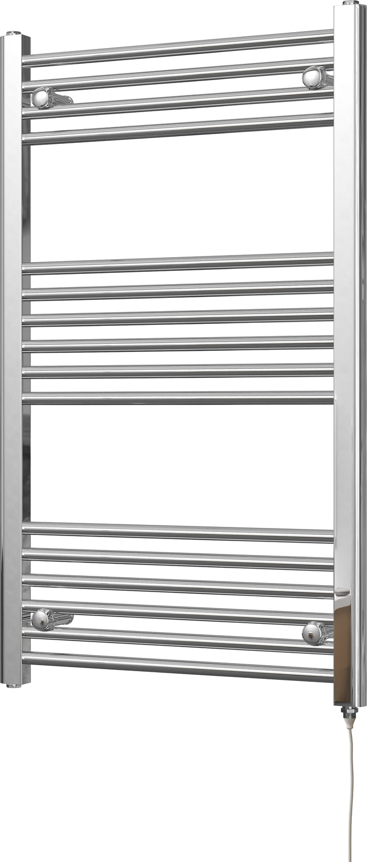 Zennor - Chrome Electric Towel Rail H1000mm x W600mm Straight 300w Standard