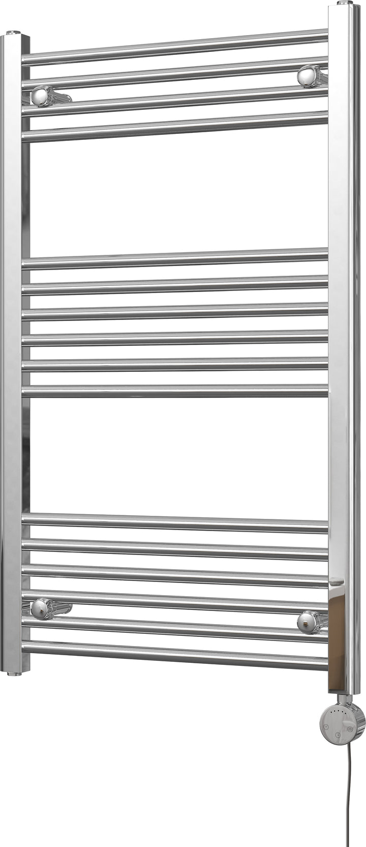 Zennor - Chrome Electric Towel Rail H1000mm x W600mm Straight 300w Thermostatic