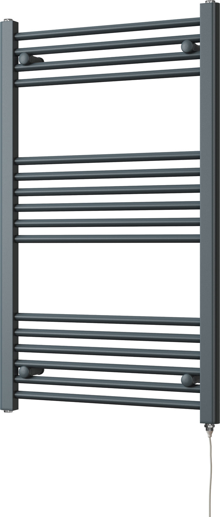 Zennor - Anthracite Electric Towel Rail H1000mm x W600mm Straight 400w Standard