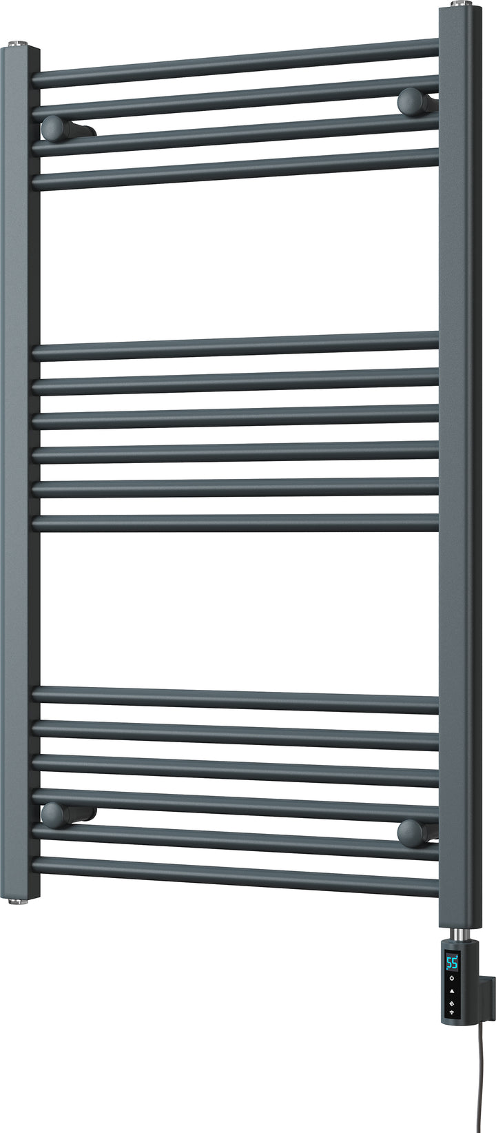 Zennor - Anthracite Electric Towel Rail H1000mm x W600mm Straight 300w Thermostatic WIFI