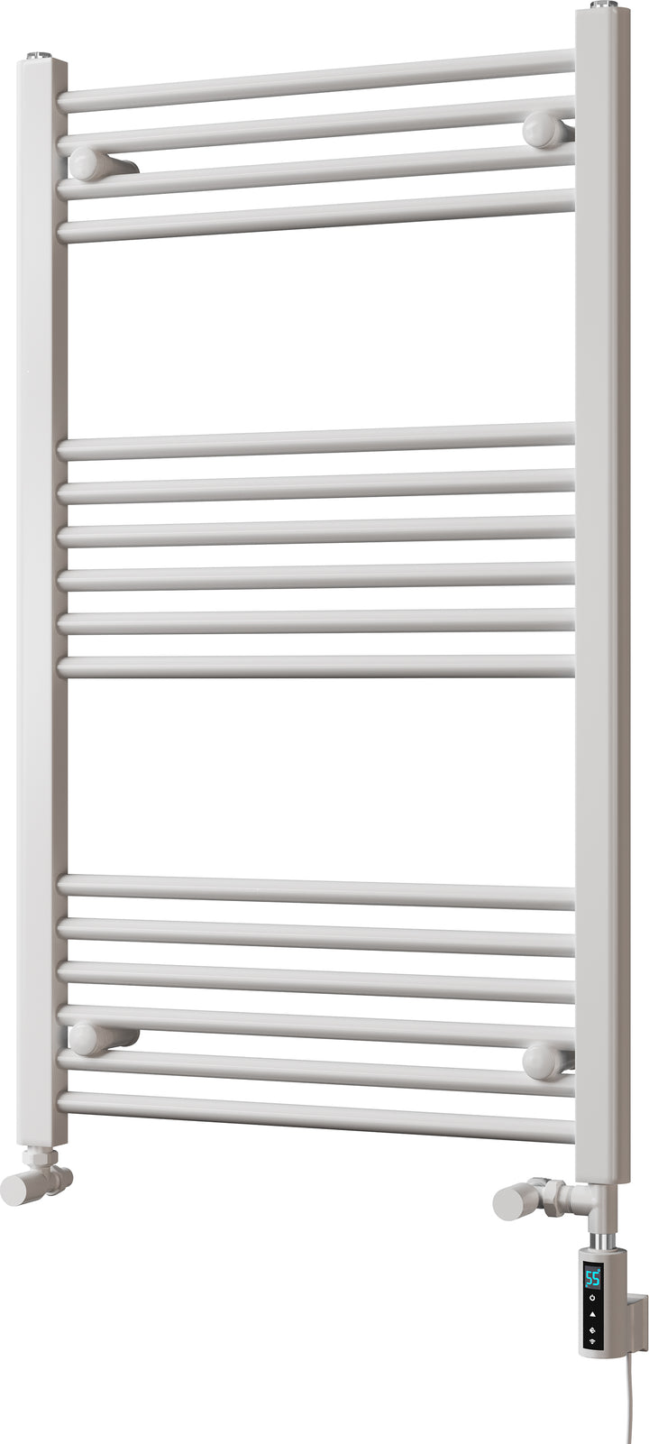 Zennor - White Dual Fuel Towel Rail H1000mm x W600mm Thermostatic WIFI - Straight