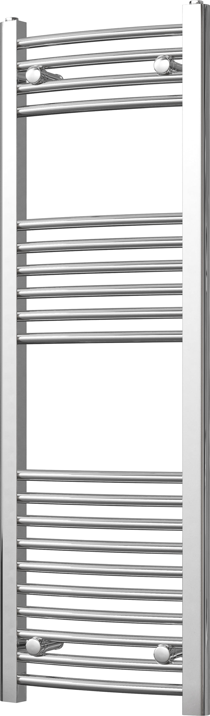 Zennor - Chrome Heated Towel Rail - H1200mm x W400mm - Curved