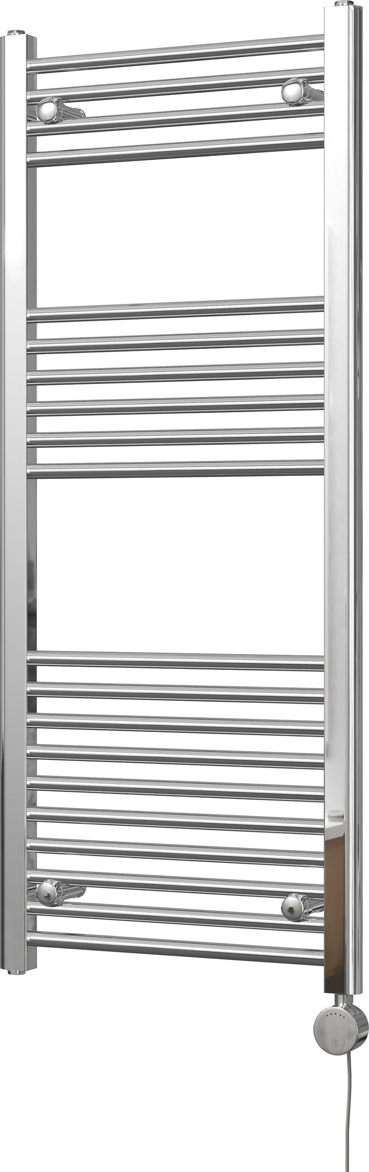 Zennor - Chrome Electric Towel Rail H1200mm x W500mm Straight 300w Thermostatic