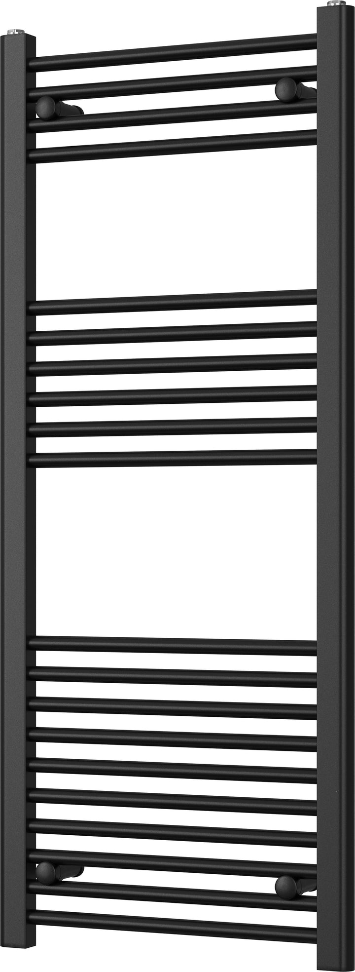 Zennor - Black Heated Towel Rail - H1200mm x W500mm - Straight