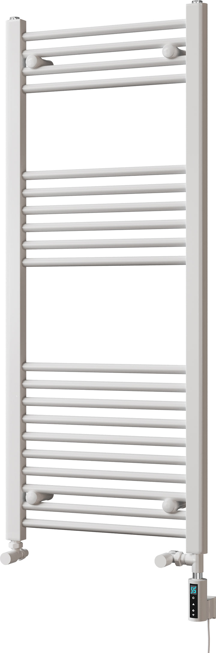 Zennor - White Dual Fuel Towel Rail H1200mm x W500mm Thermostatic WIFI - Straight