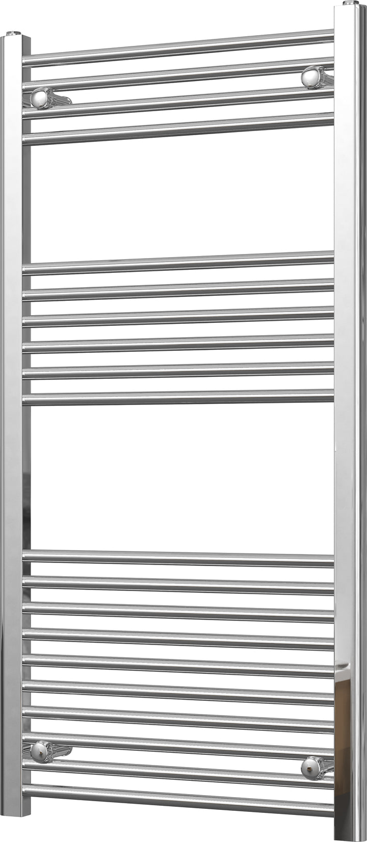 Zennor - Chrome Heated Towel Rail - H1200mm x W600mm - Straight