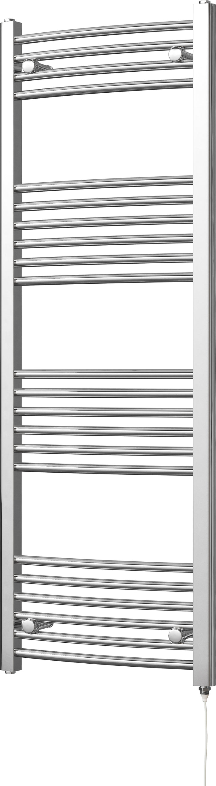 Zennor - Chrome Electric Towel Rail H1400mm x W500mm Curved 500w Standard