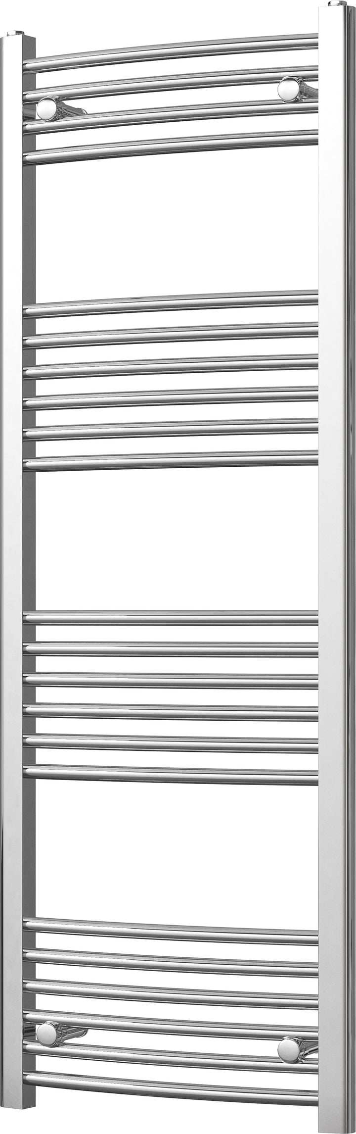 Zennor - Chrome Heated Towel Rail - H1400mm x W500mm - Curved