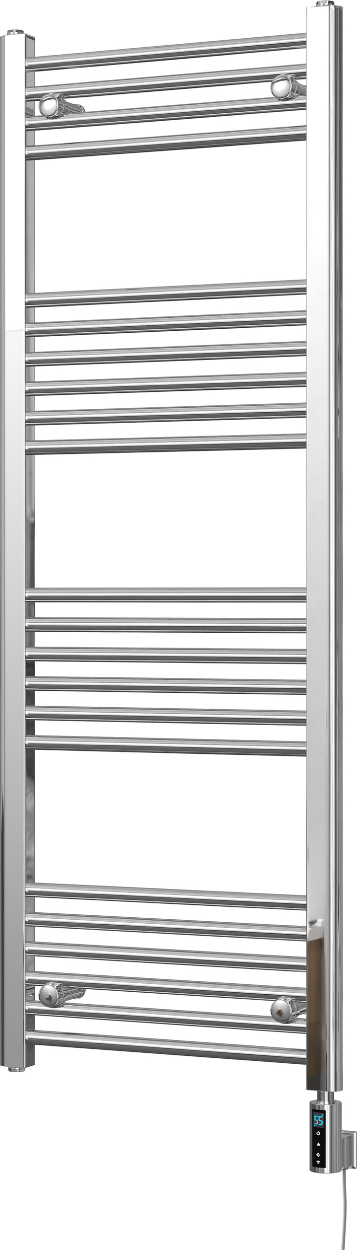 Zennor - Chrome Electric Towel Rail H1400mm x W500mm Straight 300w Thermostatic WIFI