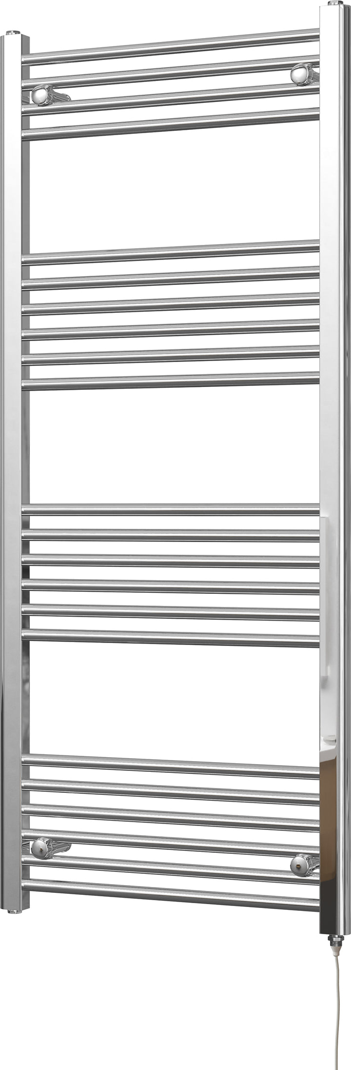 Zennor - Chrome Electric Towel Rail H1400mm x W600mm Straight 500w Standard