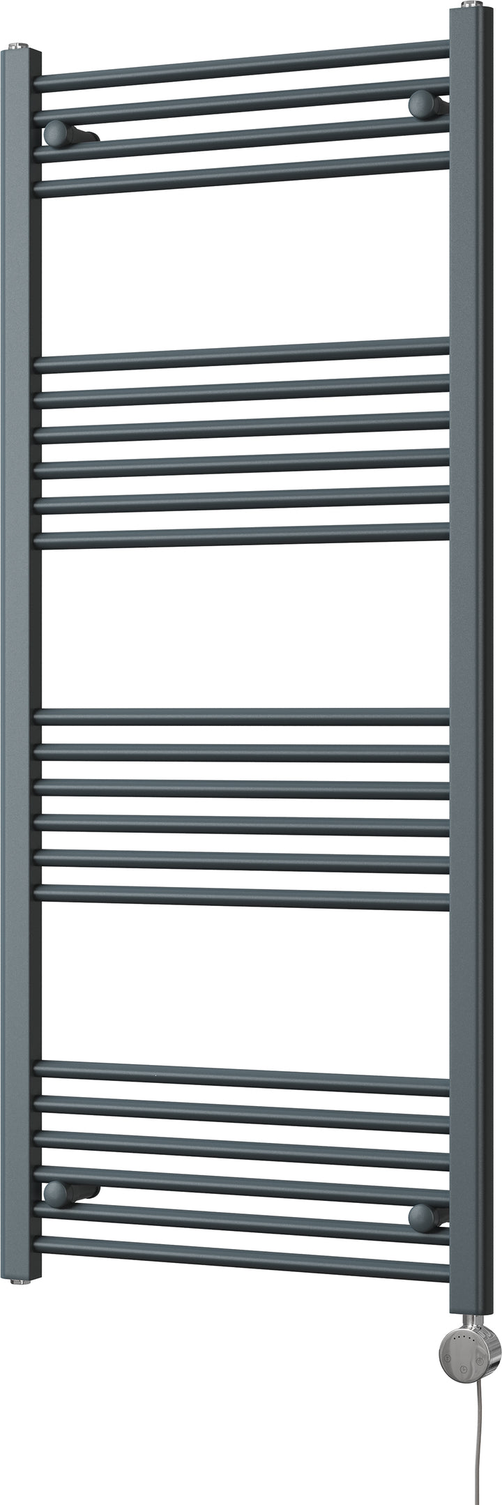 Zennor - Anthracite Electric Towel Rail H1400mm x W600mm Straight 600w Thermostatic