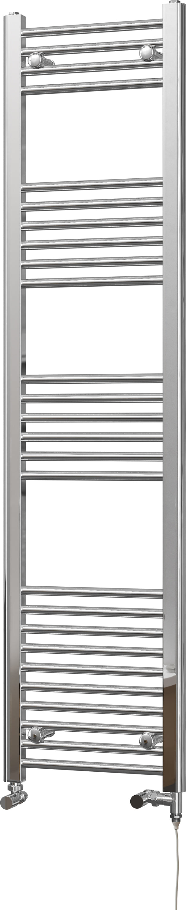 Zennor - Chrome Dual Fuel Towel Rail H1600mm x W400mm Standard - Straight