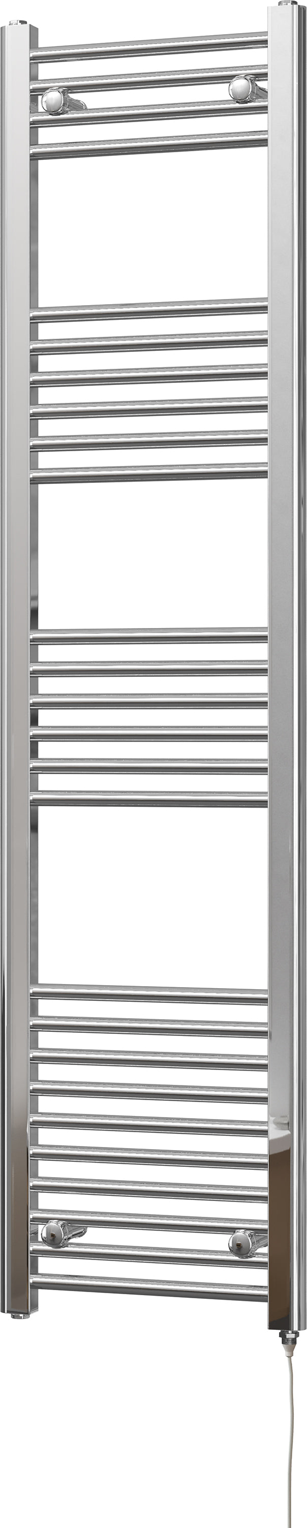 Zennor - Chrome Electric Towel Rail H1600mm x W400mm Straight 300w Standard