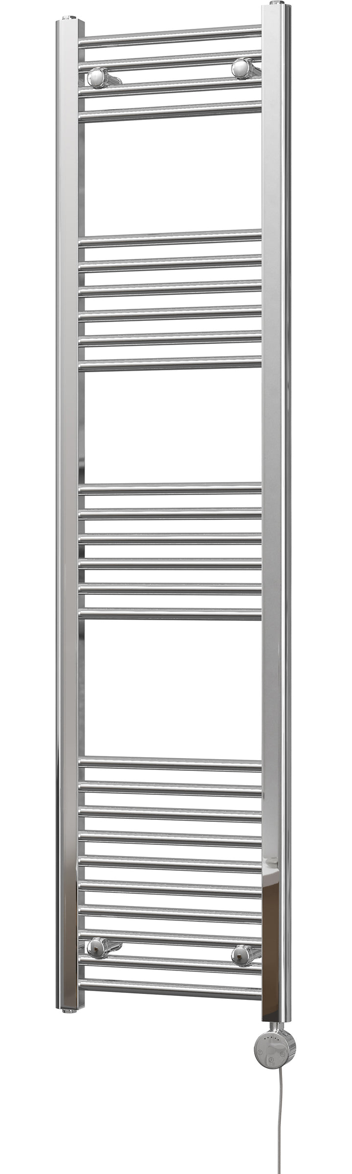 Zennor - Chrome Electric Towel Rail H1600mm x W400mm Straight 600w Thermostatic