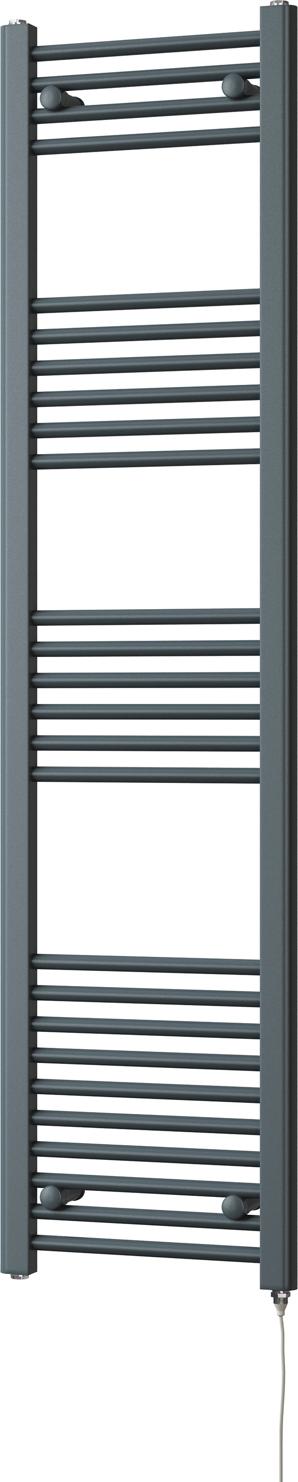 Zennor - Anthracite Electric Towel Rail H1600mm x W400mm Straight 500w Standard