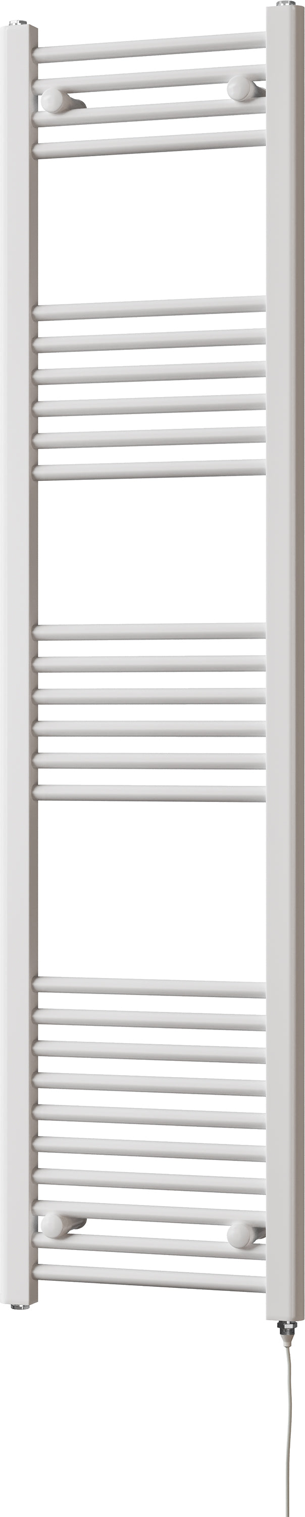 Zennor - White Electric Towel Rail H1600mm x W400mm Straight 500w Standard