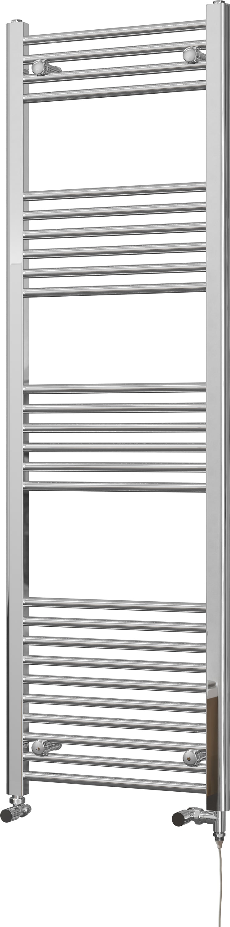 Zennor - Chrome Dual Fuel Towel Rail H1600mm x W500mm Standard - Straight