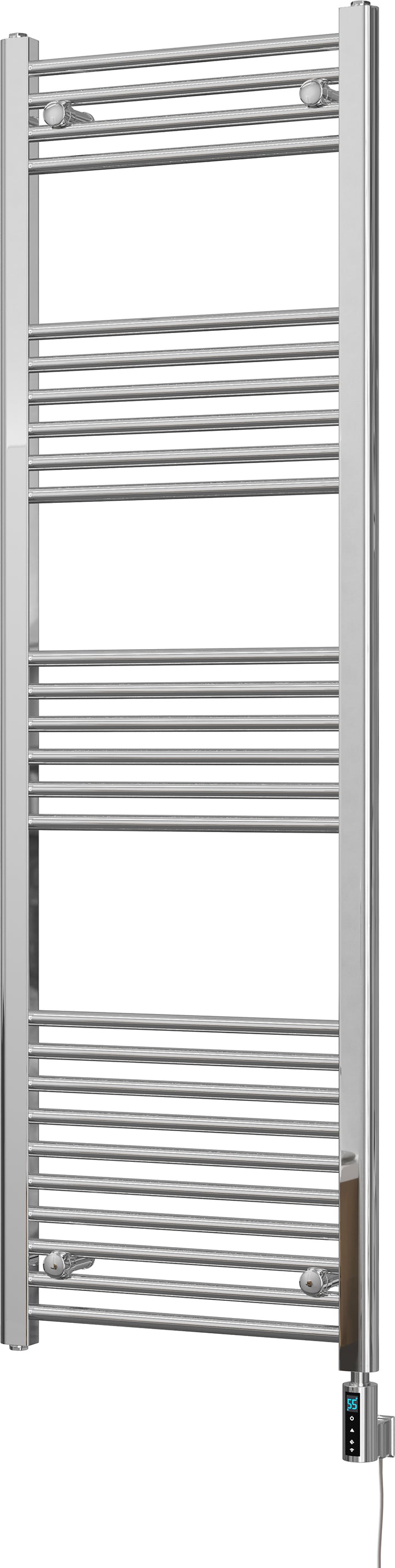 Zennor - Chrome Electric Towel Rail H1600mm x W500mm Straight 600w Thermostatic WIFI