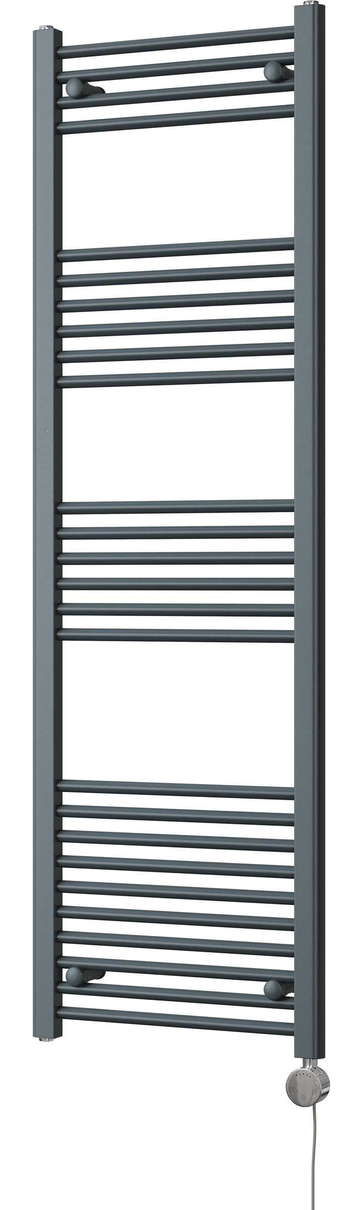 Zennor - Anthracite Electric Towel Rail H1600mm x W500mm Straight 600w Thermostatic