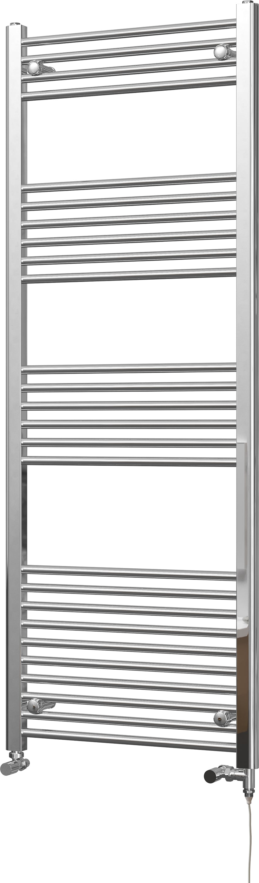 Zennor - Chrome Dual Fuel Towel Rail H1600mm x W600mm Standard - Straight