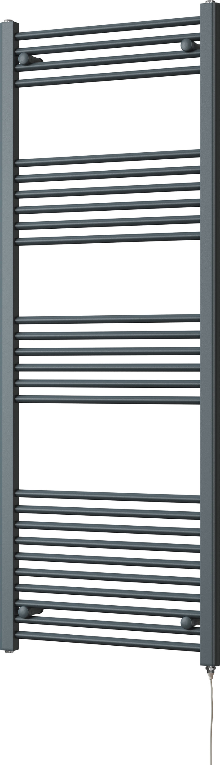 Zennor - Anthracite Electric Towel Rail H1600mm x W600mm Straight 600w Standard