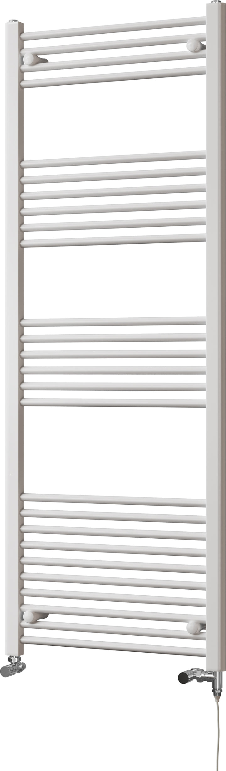 Zennor - White Dual Fuel Towel Rail H1600mm x W600mm Standard - Straight