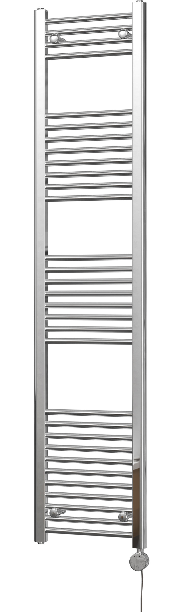 Zennor - Chrome Electric Towel Rail H1800mm x W400mm Straight 600w Thermostatic