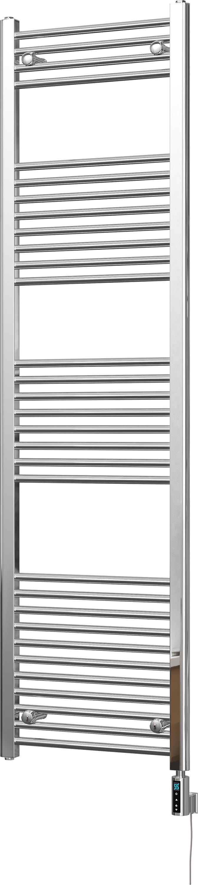 Zennor - Chrome Electric Towel Rail H1800mm x W500mm Straight 600w Thermostatic WIFI