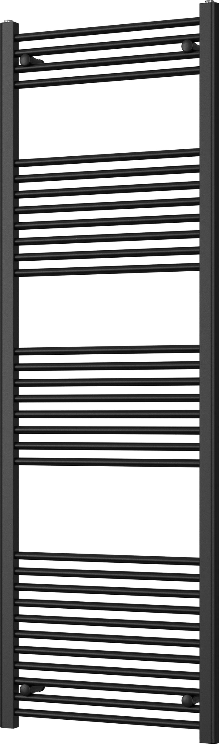 Zennor - Black Heated Towel Rail - H1800mm x W600mm - Straight