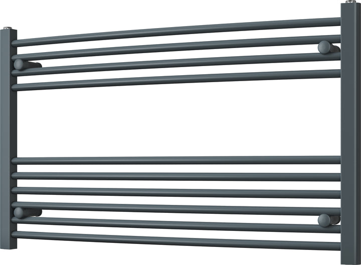 Zennor - Anthracite Heated Towel Rail - H600mm x W1000mm - Curved