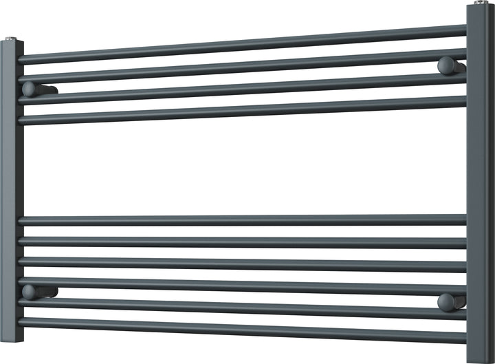 Zennor - Anthracite Heated Towel Rail - H600mm x W1000mm - Straight