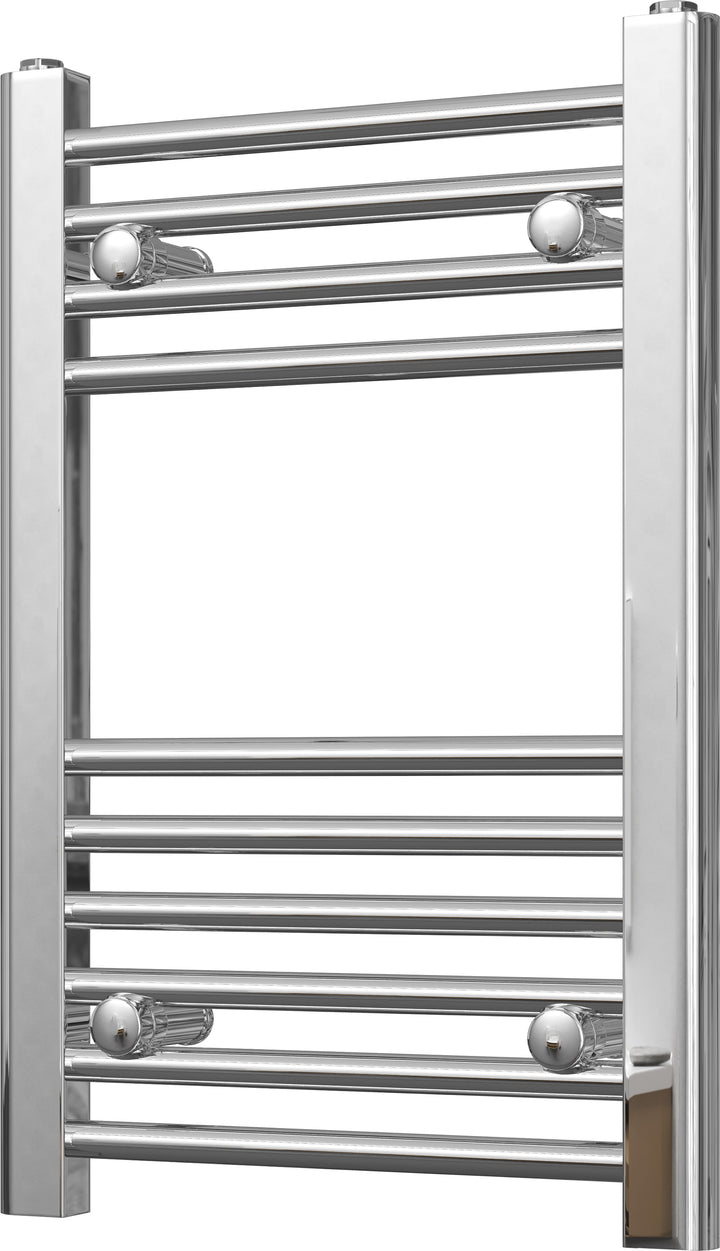 Zennor - Chrome Heated Towel Rail - H600mm x W400mm - Straight