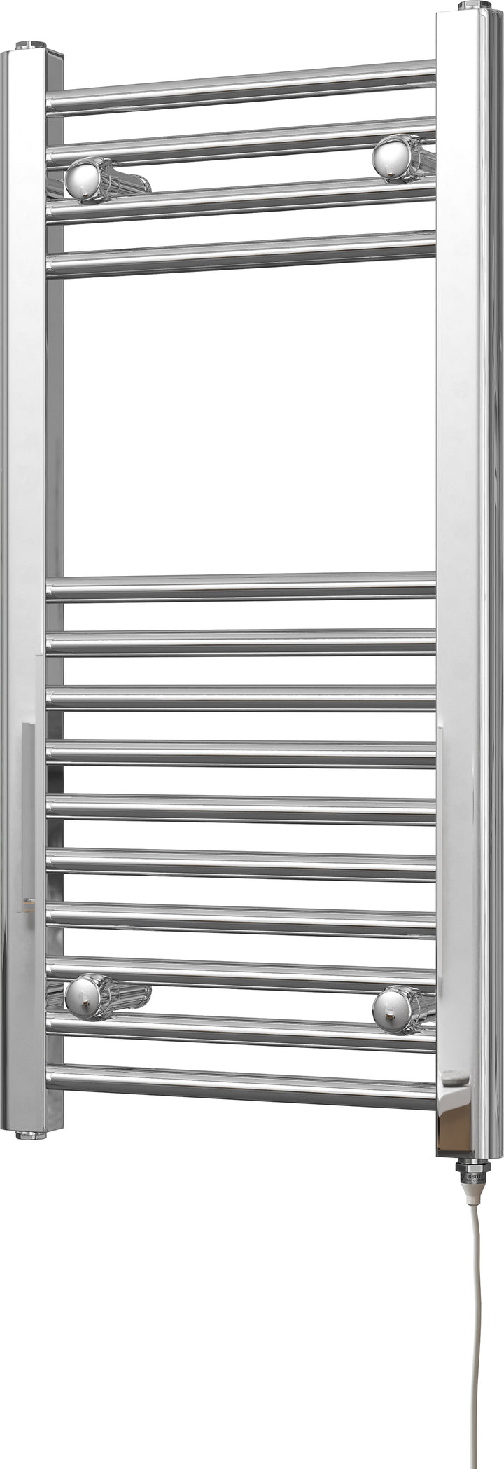 Zennor - Chrome Electric Towel Rail H800mm x W400mm Straight 200w Standard