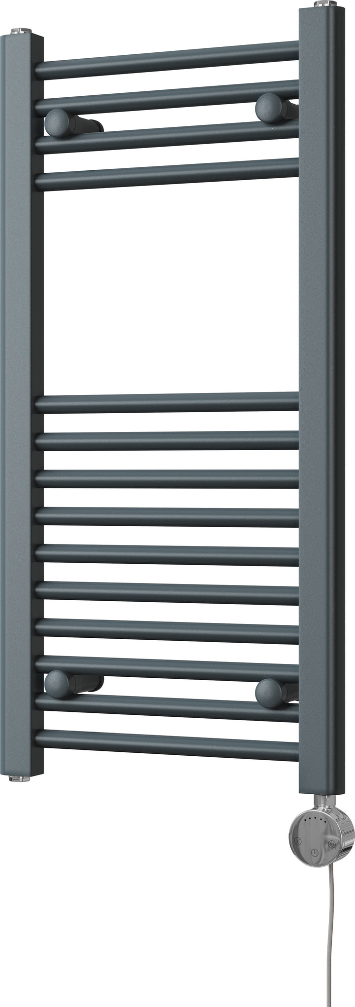 Zennor - Anthracite Electric Towel Rail H800mm x W400mm Straight 300w Thermostatic