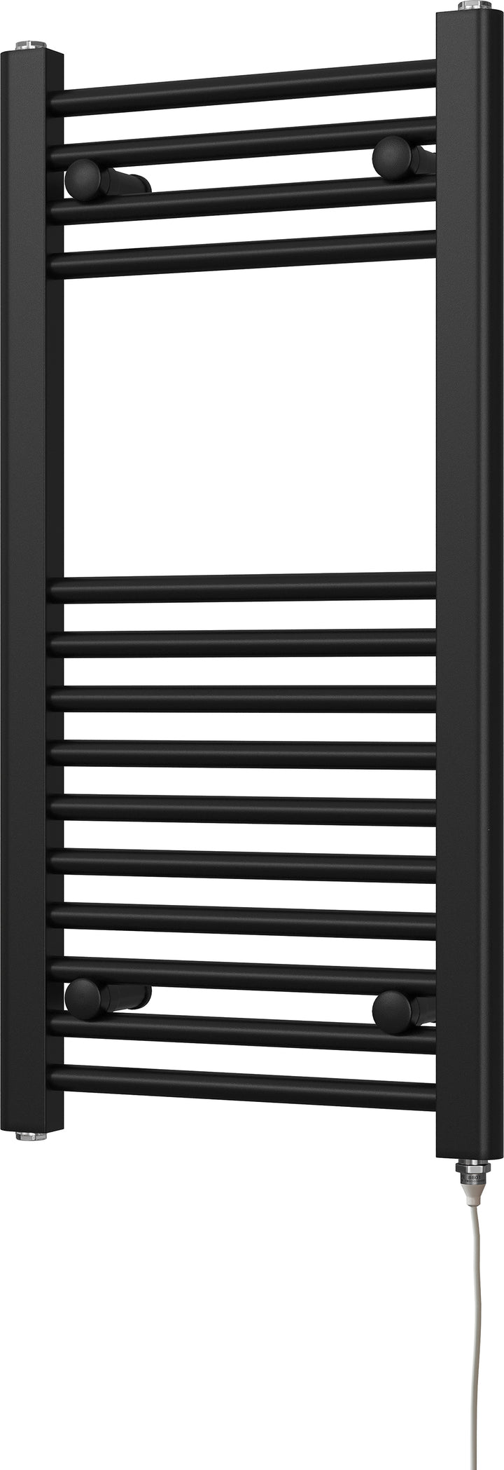 Zennor - Black Electric Towel Rail H800mm x W400mm Straight 200w Standard