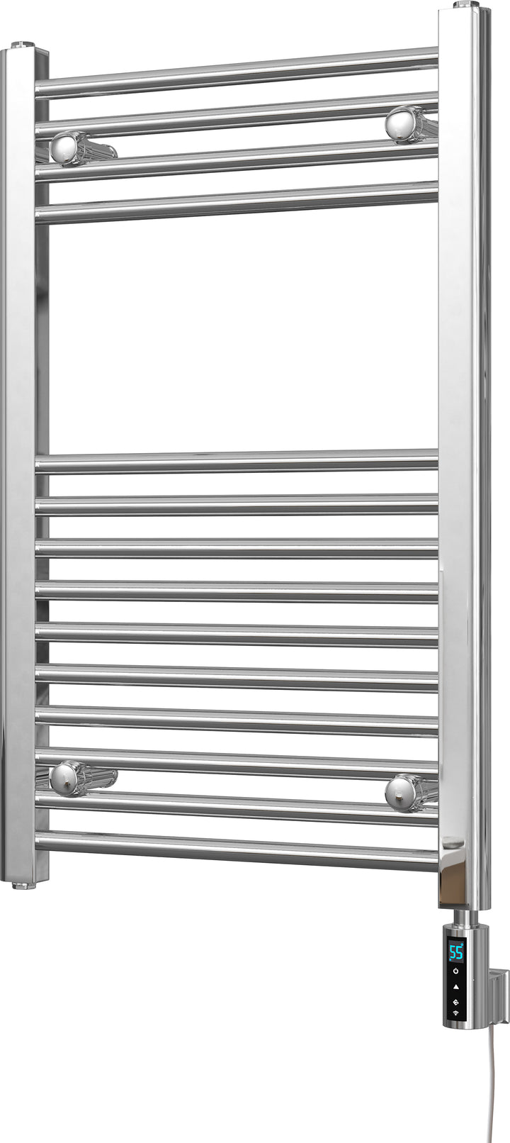 Zennor - Chrome Electric Towel Rail H800mm x W500mm Straight 300w Thermostatic WIFI