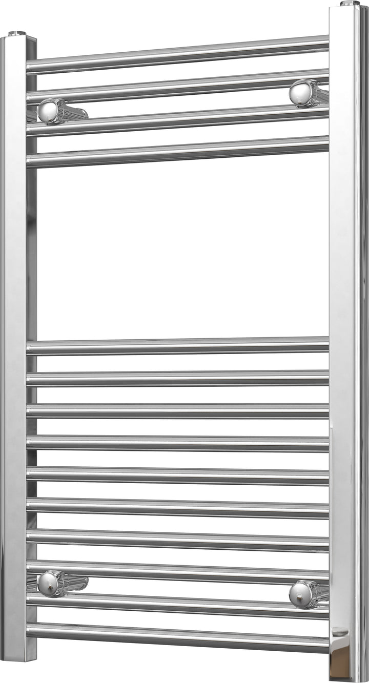 Zennor - Chrome Heated Towel Rail - H800mm x W500mm - Straight