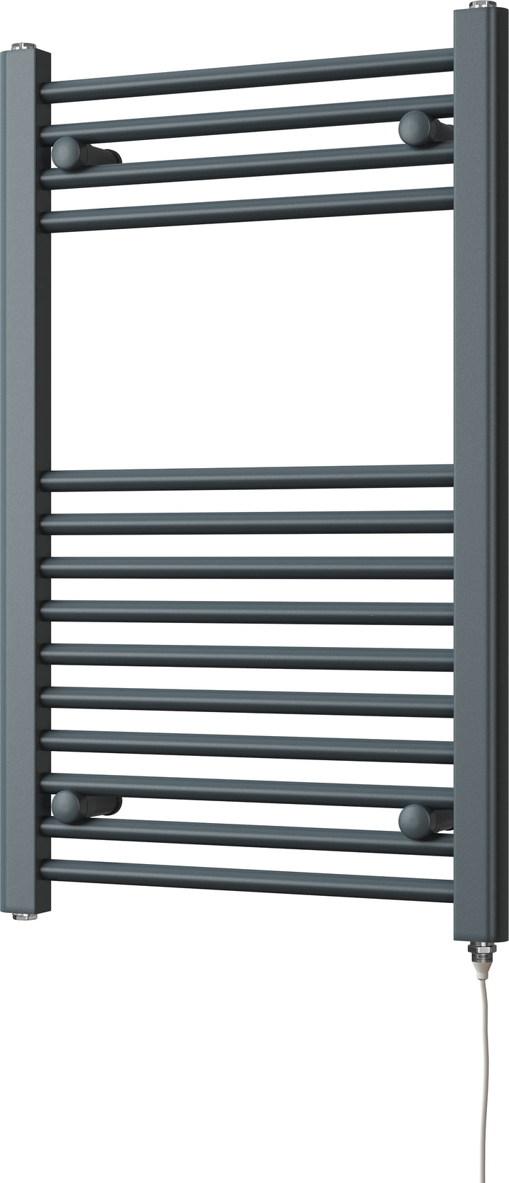 Zennor - Anthracite Electric Towel Rail H800mm x W500mm Straight 300w Standard