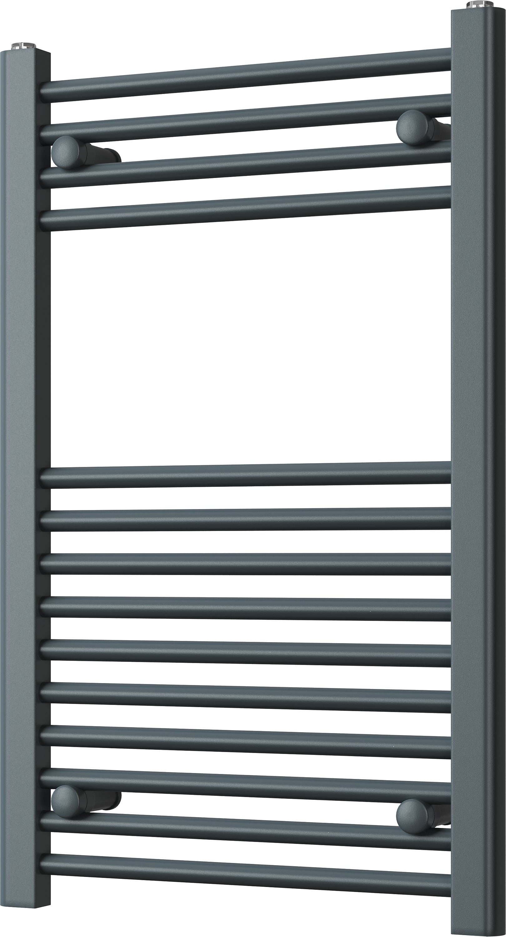 Zennor - Anthracite Heated Towel Rail - H800mm x W500mm - Straight