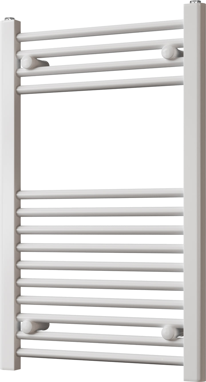 Zennor - White Heated Towel Rail - H800mm x W500mm - Straight