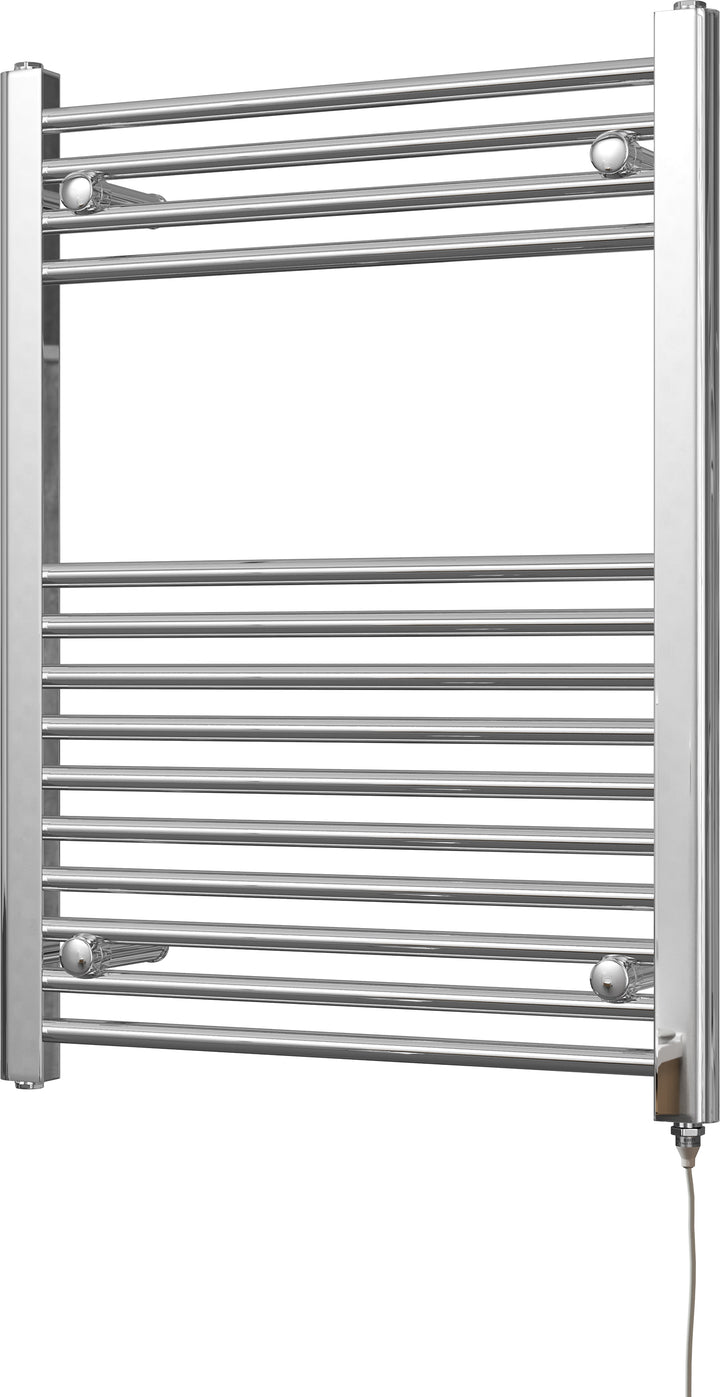 Zennor - Chrome Electric Towel Rail H800mm x W600mm Straight 200w Standard